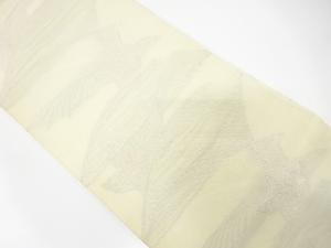 アンティーク　紗　草葉に花模様織り出し袋帯（材料）